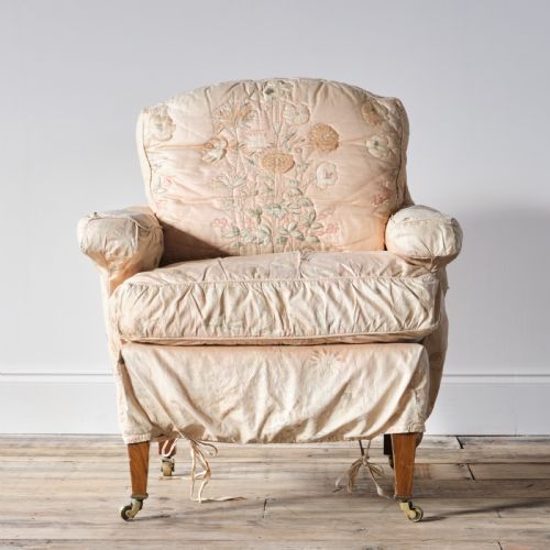 Petite Armchair in Original Loose Cover and Fabric C1900