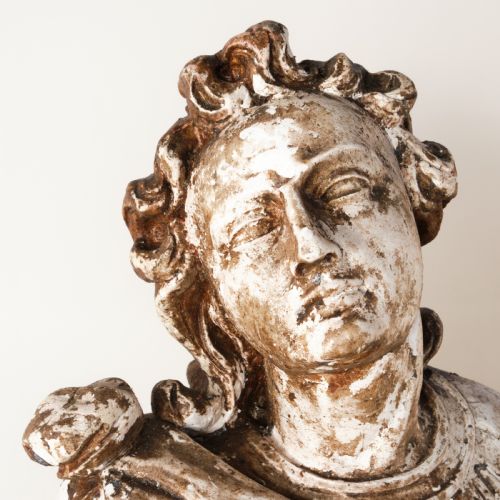 LARGE ECCLESIASTICAL PLASTER FIGURE OF A SAINT - ADDITIONAL PHOTO 6
