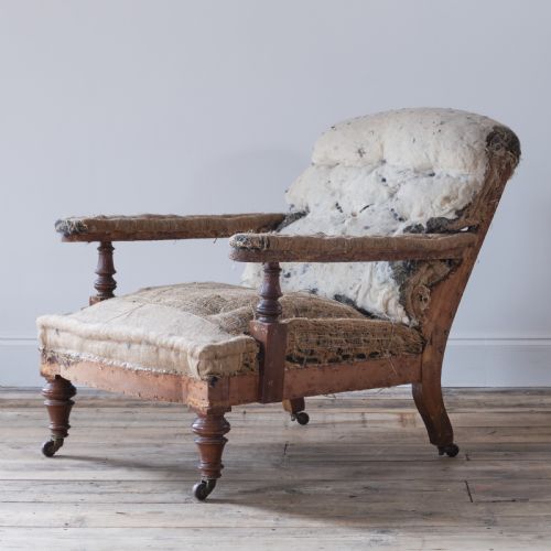 19th Century Howard Style Open Armchair