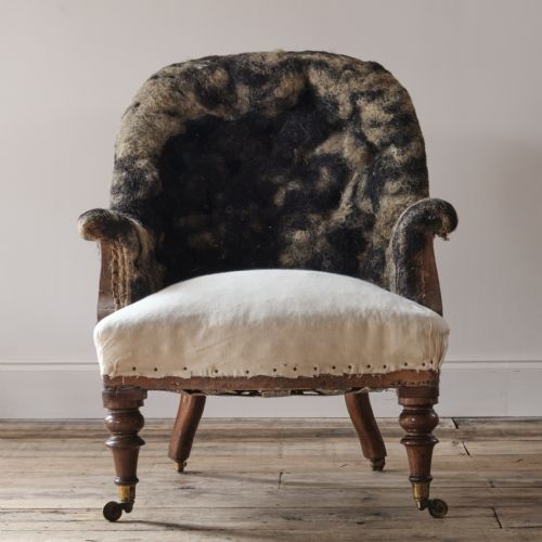 19th Century Iron Back Armchair