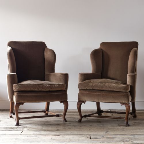 Pair of Wingback Armchairs