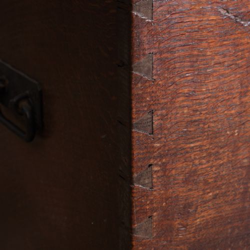 LARGE GEORGIAN OAK BLANKET BOX - ADDITIONAL PHOTO 11
