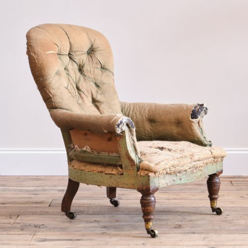 fig 1. 19th century armchair attributed to Howard & Sons