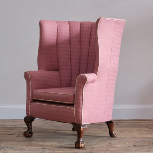 Antique Early 20th Century Barrel Back Armchair