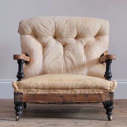 Mid 19th Century Howard & Sons Open Armchair