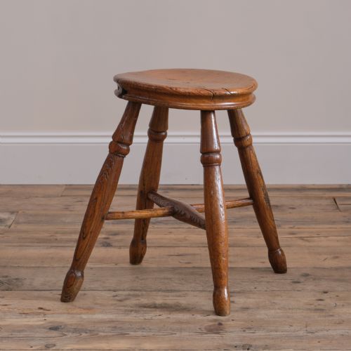 Antique Elm Dairy Stool
