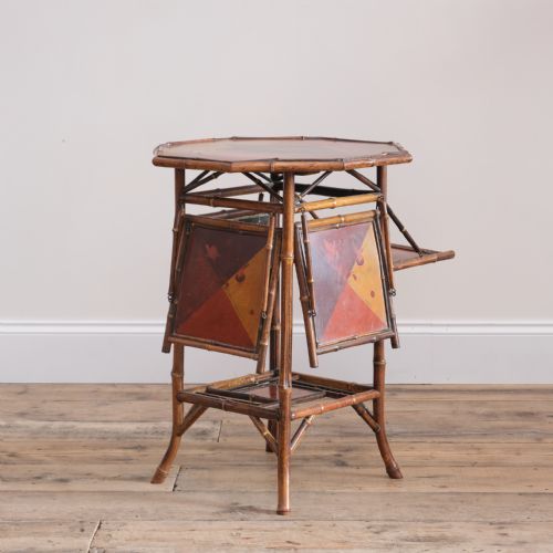 ANTIQUE BAMBOO LACQUER SIDE TABLE - ADDITIONAL PHOTO 5