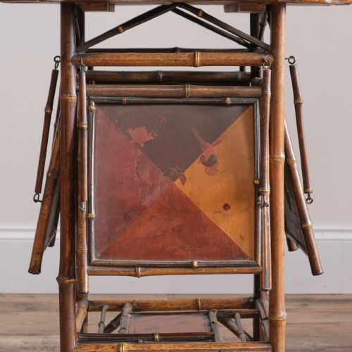 ANTIQUE BAMBOO LACQUER SIDE TABLE - ADDITIONAL PHOTO 9