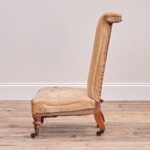 19TH CENTURY HOWARD SONS PRIE DIEU CHAIR - ADDITIONAL PHOTO 4
