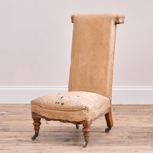 19TH CENTURY HOWARD SONS PRIE DIEU CHAIR - ADDITIONAL PHOTO 5
