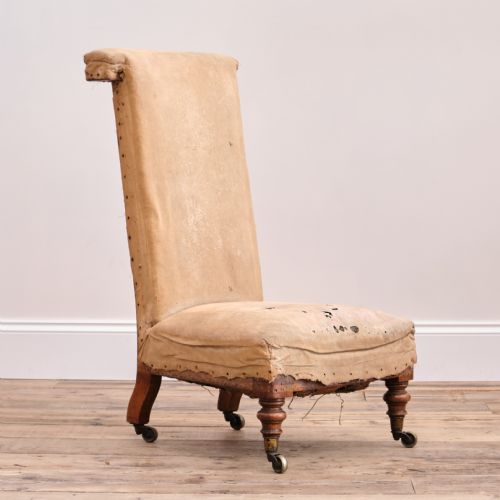 19TH CENTURY HOWARD SONS PRIE DIEU CHAIR - ADDITIONAL PHOTO 9