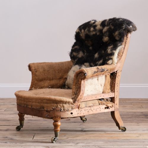 early howard sons armchair - CATEGORY: ANTIQUE CHAIRS - DATED 19TH CENTURY