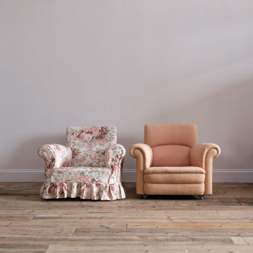PAIR OF FLORAL COUNTRY HOUSE ARMCHAIRS - ADDITIONAL PHOTO 8