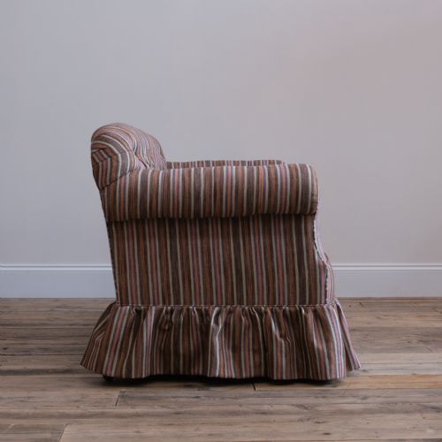 19TH CENTURY COUNTRY HOUSE SOFA IN STRIPED TICKING - ADDITIONAL PHOTO 3