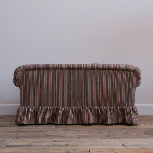 19TH CENTURY COUNTRY HOUSE SOFA IN STRIPED TICKING - ADDITIONAL PHOTO 5