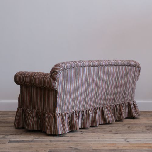 19TH CENTURY COUNTRY HOUSE SOFA IN STRIPED TICKING - ADDITIONAL PHOTO 6