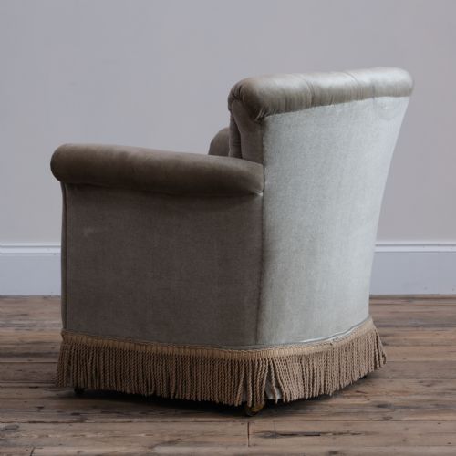 EARLY 20TH CENTURY HOWARD STYLE WOODSTOCK ARMCHAIR - ADDITIONAL PHOTO 5
