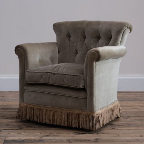 EARLY 20TH CENTURY HOWARD STYLE WOODSTOCK ARMCHAIR - ADDITIONAL PHOTO 7