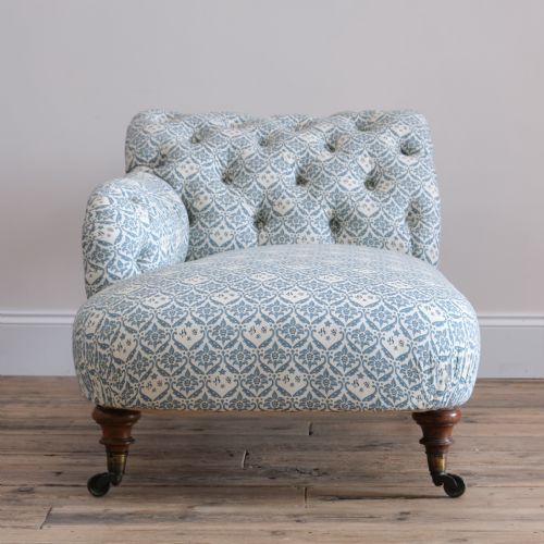 ANTIQUE 19TH CENTURY HOWARD SONS CHAISE LOUNGE - ADDITIONAL PHOTO 3