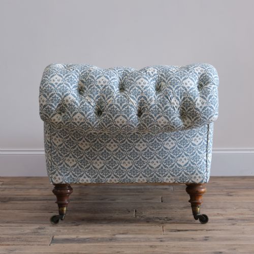 ANTIQUE 19TH CENTURY HOWARD SONS CHAISE LOUNGE - ADDITIONAL PHOTO 7