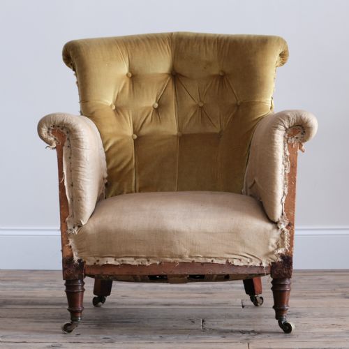 late 19th century howard 'style' woodstock armchair - CATEGORY: ANTIQUE CHAIRS - DATED 19TH CENTURY