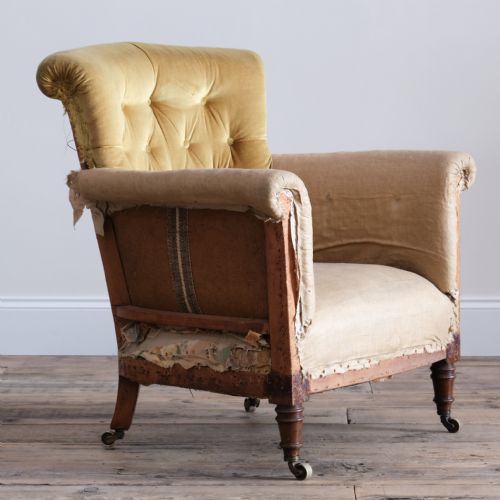 LATE 19TH CENTURY HOWARD 'STYLE' WOODSTOCK ARMCHAIR - ADDITIONAL PHOTO 1