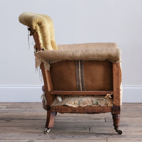 LATE 19TH CENTURY HOWARD 'STYLE' WOODSTOCK ARMCHAIR - ADDITIONAL PHOTO 2