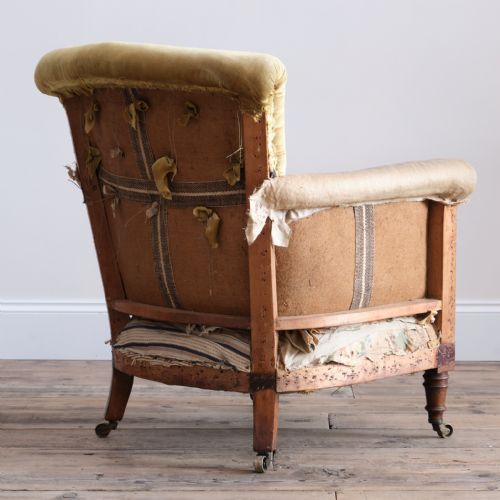 LATE 19TH CENTURY HOWARD 'STYLE' WOODSTOCK ARMCHAIR - ADDITIONAL PHOTO 3