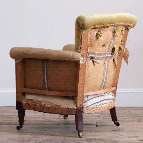 LATE 19TH CENTURY HOWARD 'STYLE' WOODSTOCK ARMCHAIR - ADDITIONAL PHOTO 4