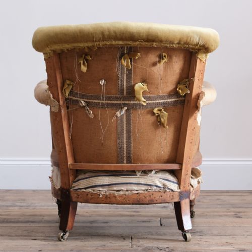 LATE 19TH CENTURY HOWARD 'STYLE' WOODSTOCK ARMCHAIR - ADDITIONAL PHOTO 5