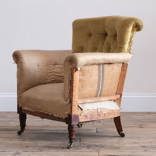 LATE 19TH CENTURY HOWARD 'STYLE' WOODSTOCK ARMCHAIR - ADDITIONAL PHOTO 7