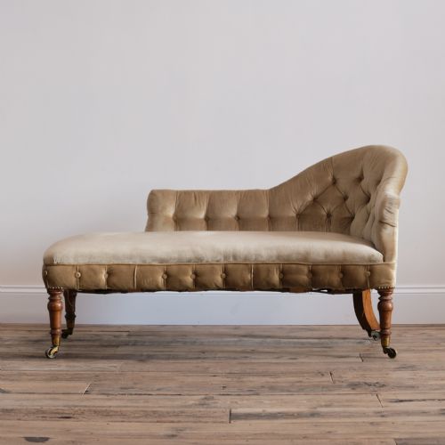 19TH CENTURY DIMINUTIVE WALNUT CHAISE LOUNGE - ADDITIONAL PHOTO 1