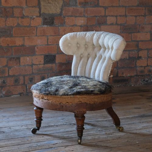 holland sons slipper chair - CATEGORY: ANTIQUE CHAIRS - DATED 1850