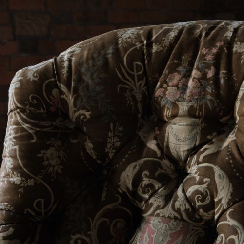 19TH CENTURY GILLOWS SLIPPER CHAIR IN ORIGINAL FABRIC - ADDITIONAL PHOTO 8