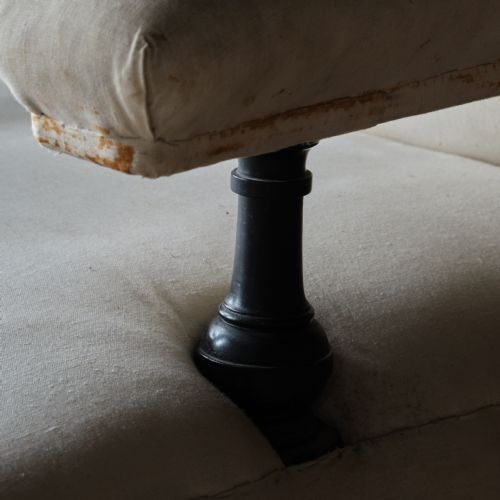 ANTIQUE HOWARD STYLE OPEN ARMCHAIR - ADDITIONAL PHOTO 6