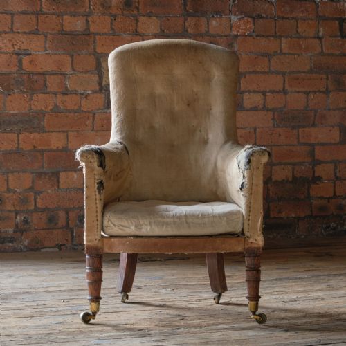 antique regency simulated rosewood armchair - CATEGORY: ANTIQUE CHAIRS - DATED REGENCY