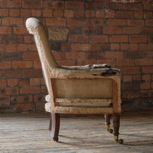 ANTIQUE REGENCY SIMULATED ROSEWOOD ARMCHAIR - ADDITIONAL PHOTO 2