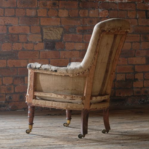 ANTIQUE REGENCY SIMULATED ROSEWOOD ARMCHAIR - ADDITIONAL PHOTO 4