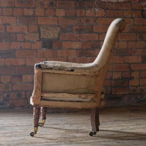 ANTIQUE REGENCY SIMULATED ROSEWOOD ARMCHAIR - ADDITIONAL PHOTO 5