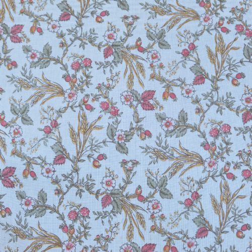 18TH CENTURY STYLE WINGBACK ARMCHAIR IN PRINTED COTTON - ADDITIONAL PHOTO 10