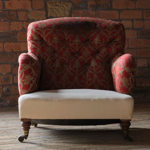 19TH CENTURY HOWARD SONS BRIDGEWATER ARMCHAIR - ADDITIONAL PHOTO 6