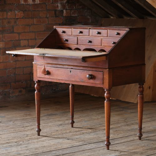 19TH CENTURY PAINTED PINE 2 PIECE BUREAU - ADDITIONAL PHOTO 3