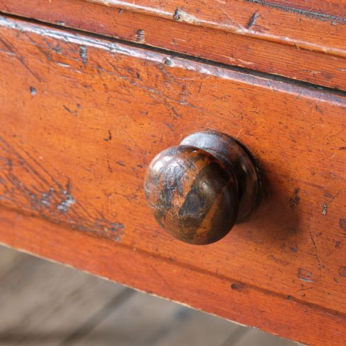 19TH CENTURY PAINTED PINE 2 PIECE BUREAU - ADDITIONAL PHOTO 9
