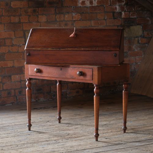19TH CENTURY PAINTED PINE 2 PIECE BUREAU - ADDITIONAL PHOTO 15