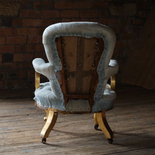 19TH CENTURY GILTWOOD OPEN ARMCHAIR - ADDITIONAL PHOTO 3