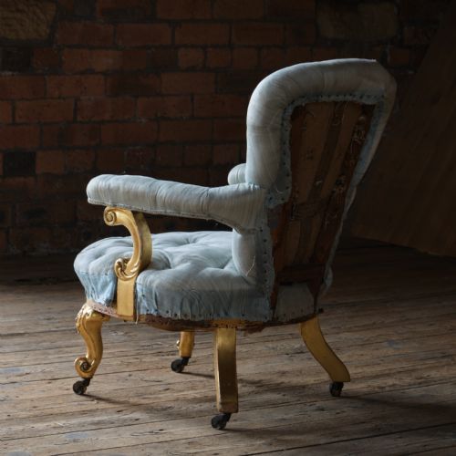 19TH CENTURY GILTWOOD OPEN ARMCHAIR - ADDITIONAL PHOTO 5