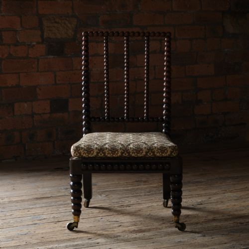 early 19th century regency bobbin slipper chair - CATEGORY: ANTIQUE CHAIRS - DATED REGENCY