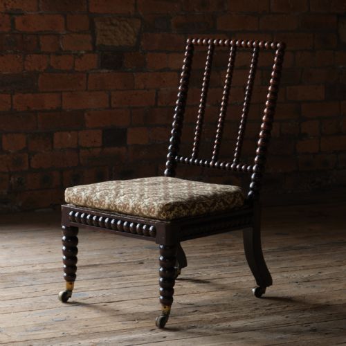 EARLY 19TH CENTURY REGENCY BOBBIN SLIPPER CHAIR - ADDITIONAL PHOTO 1