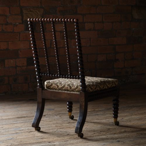 EARLY 19TH CENTURY REGENCY BOBBIN SLIPPER CHAIR - ADDITIONAL PHOTO 4
