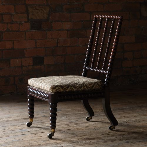 EARLY 19TH CENTURY REGENCY BOBBIN SLIPPER CHAIR - ADDITIONAL PHOTO 6